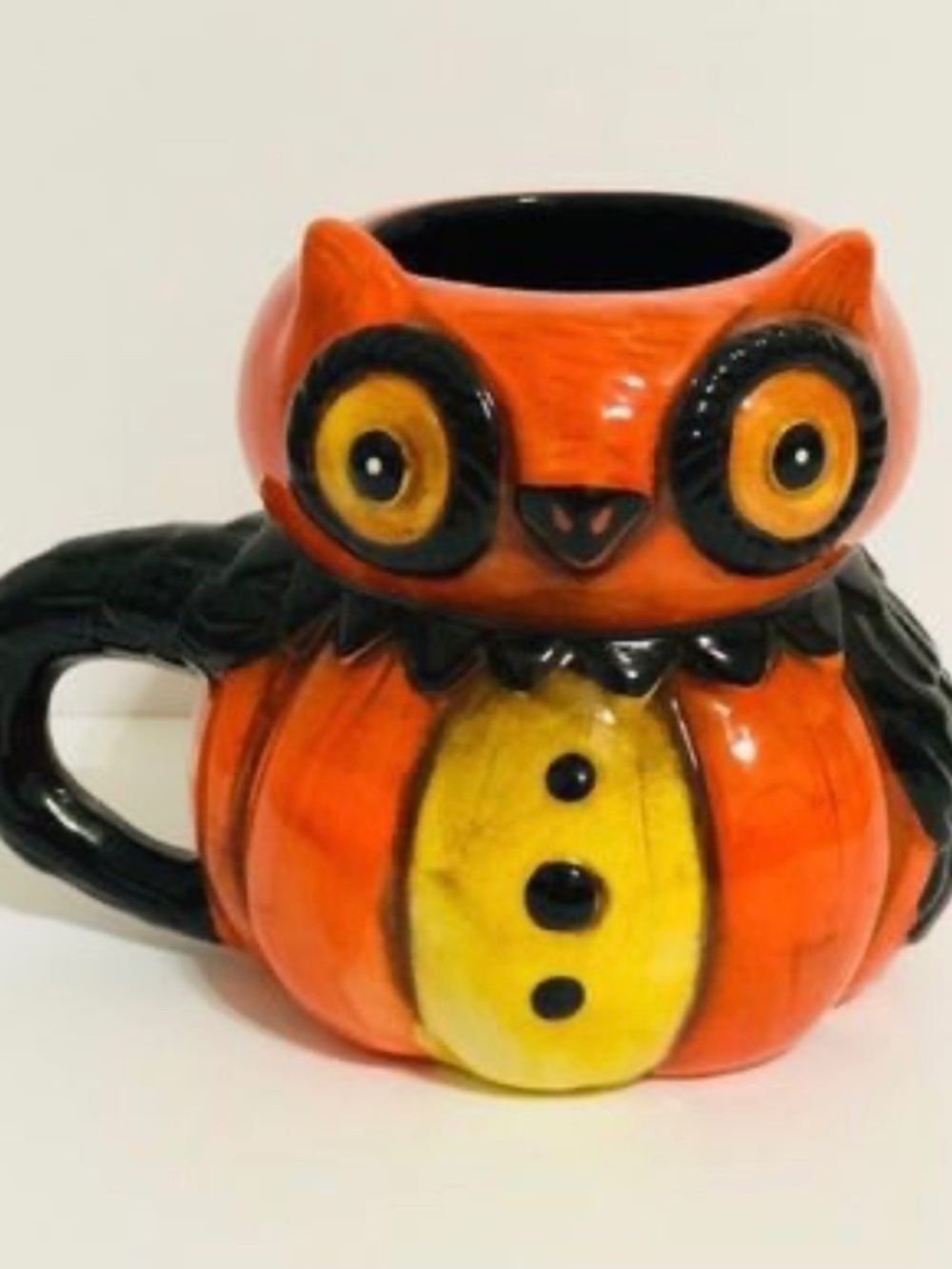 NEW Transpac Pumpkin Peep Hoot Owl Mug by Johanna Parker